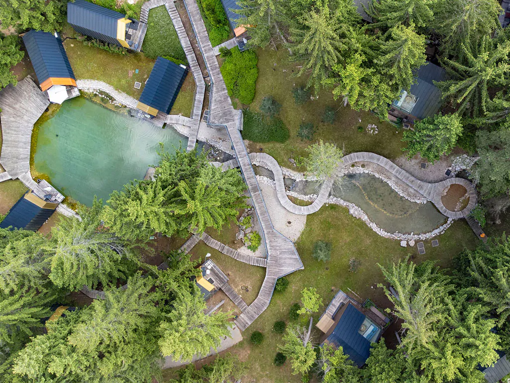 plitvice-camping-resort-mobile-home-tree-house-air-view