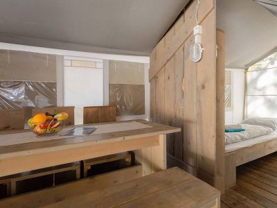 camping-bijela-uvala-luxury-safari-tent-kitchen-dining-table