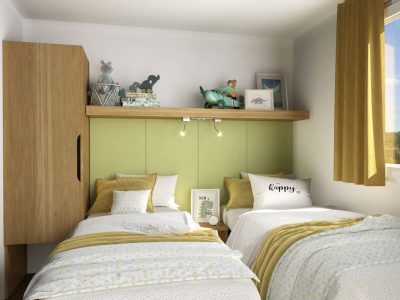 campsite-kozarica-mobile-home-premium-interior-bedroom-single-bed