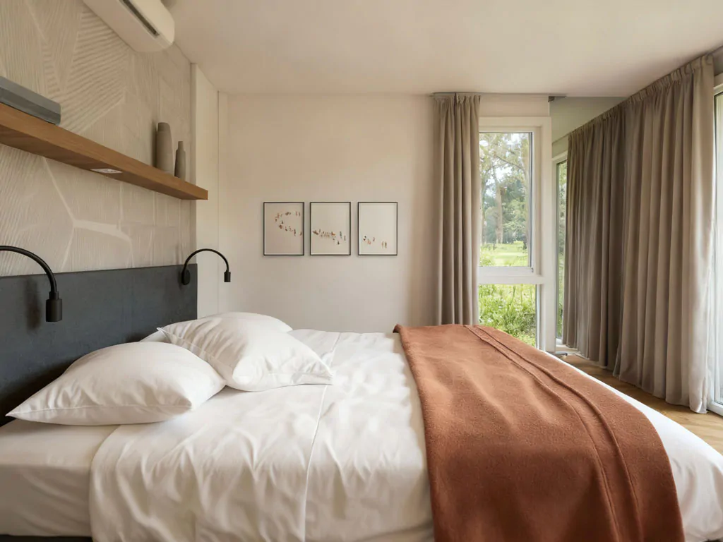 zaton-holiday-resort-mobile-home-grand-premium-interior-bedroom-double-bed