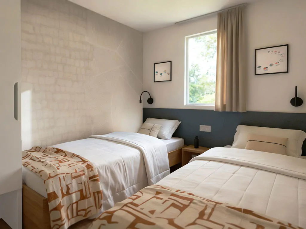 zaton-holiday-resort-mobile-home-grand-premium-interior-bedroom-single-beds